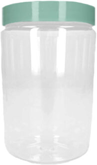 Forte Plastics Voorraadpot/bewaarpot - 375 ml - kunststof - mint groen - B7 x H12 cm - Voorraadpot