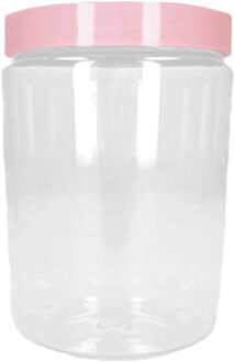 Forte Plastics Voorraadpot/bewaarpot - 375 ml - kunststof - oud roze - B7 x H12 cm - Voorraadpot