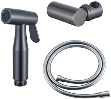 FortiFura Calvi Bidetset - handdouche - slang 150cm - houder - Geborsteld Gunmetal PVD SW970019 SW720568 SW767380 Gunmetal geborsteld (antraciet)