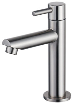 FortiFura Calvi Fonteinkraan - 15.4cm - opbouw - 1gats - PVD - Geborsteld RVS PVD (RVS) SW696237 RVS geborsteld