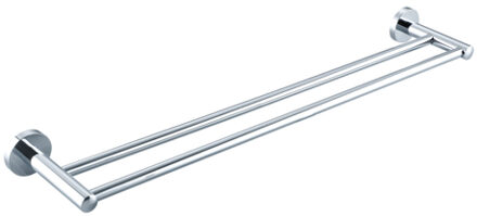 FortiFura Calvi Handdoekhouder - dubbel - rond - chroom SW639925