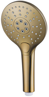 FortiFura Calvi Handdouche - ø12cm - rond - 3 standen - Geborsteld Messing PVD (Goud) SW799449 Messing geborsteld (goud)