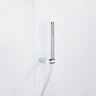 FortiFura Calvi Handdoucheset - 22.5cm - staaf - met houder - gladde slang - 150cm - chroom SW496810/SW720564/SW706209