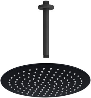 FortiFura Calvi Hoofddouche - 30cm - rond - plafondarm 20cm - zwart mat SW1139120/SW377853