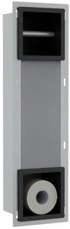 FortiFura Calvi Inbouw Reserve- en toiletrolhouder - Mat Zwart SW1126050/SW1126051 Zwart mat