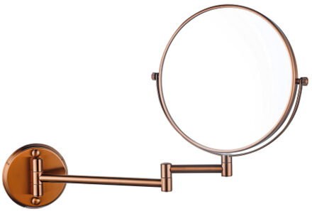 FortiFura Calvi make-up spiegel - 20cm - rond - Geborsteld koper PVD (Koper) SW1126041 Koper geborsteld