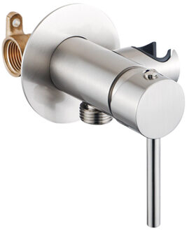 FortiFura Calvi Mengkraan Bidet - met handdouchehouder - geborsteld rvs SW1236930 RVS geborsteld