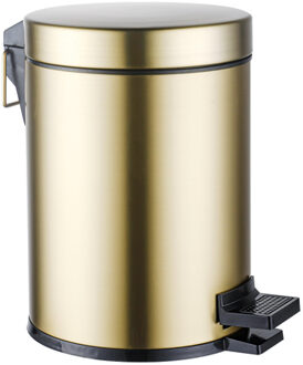 FortiFura Calvi pedaalemmer - 5 liter - rond - Geborsteld Messing PVD (Goud) SW1111579 Messing geborsteld (goud)