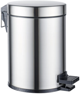 FortiFura Calvi pedaalemmer - 5 liter - rond - Geborsteld RVS PVD (RVS) SW1111578 RVS geborsteld