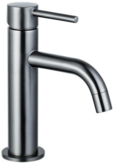 FortiFura Calvi Slim Wastafelkraan - 17.4cm - opbouw - Geborsteld Gunmetal PVD SW766538 Gunmetal geborsteld (antraciet)