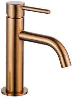 FortiFura Calvi Slim Wastafelkraan - 17.4cm - opbouw - Geborsteld koper PVD (Koper) SW970029 Koper geborsteld