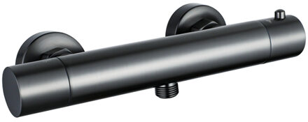 FortiFura Calvi Thermostatische Douchekraan - opbouw - Geborsteld Gunmetal PVD SW767285 Gunmetal geborsteld (antraciet)