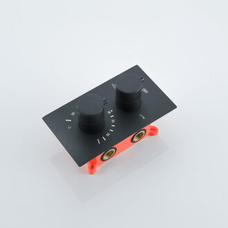 FortiFura Calvi Thermostatische Inbouwkraan - met inbouwdeel - mat zwart SW1159492 Zwart mat