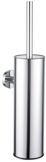 FortiFura Calvi toiletborstelhouder - gesloten model - wand - rond - chroom SW1111539