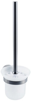 FortiFura Calvi toiletborstelhouder rond Geborsteld Gunmetal PVD SW721173 Gunmetal geborsteld (antraciet)