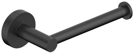 FortiFura Calvi toiletrolhouder/reserverolhouder - zonder klep - rond - mat zwart SW639935 Zwart mat