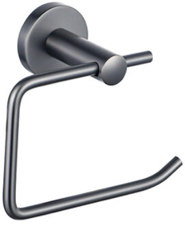 FortiFura Calvi toiletrolhouder zonder klep rond Geborsteld Gunmetal PVD SW721176 Gunmetal geborsteld (antraciet)