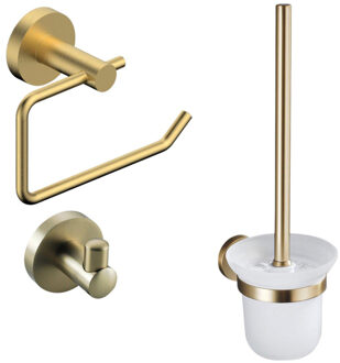 FortiFura Calvi Toiletset 3-delig Geborsteld Messing PVD (Goud) SW639937 SW639940 SW639938 Messing geborsteld (goud)