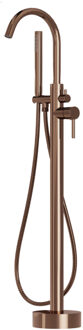 FortiFura Calvi Vrijstaande Badkraan - 113cm - handdoucheset - Geborsteld koper PVD (Koper) SW970039 Koper geborsteld