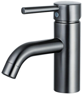 FortiFura Calvi Wastafelkraan - 14.8cm - opbouw - Geborsteld Gunmetal PVD SW766540 Gunmetal geborsteld (antraciet)