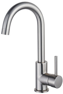 FortiFura Calvi wastafelkraan - hoog - draaibare uitloop - Geborsteld RVS PVD (RVS) SW809348 RVS geborsteld