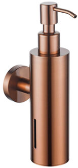 FortiFura Calvi zeepdispenser - wand - rond - Geborsteld koper PVD (Koper) SW1111572 Koper geborsteld