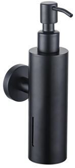 FortiFura Calvi zeepdispenser - wand - rond - mat zwart SW1111567 Zwart mat