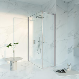 FortiFura Galeria Douchecabine - 60x120x200 - Profiel veiligheidsglas - anti kalk - Geborsteld RVS PVD (RVS) SW1122469/SW797917/SW797908 RVS geborsteld