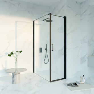 FortiFura Galeria Douchecabine - 60x120x200 - Profiel veiligheidsglas - anti kalk - mat zwart SW1122468/SW797917/SW797905 Zwart mat