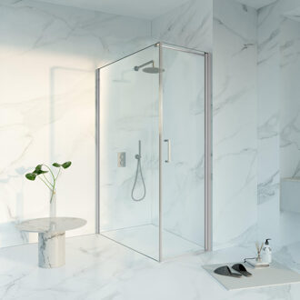 FortiFura Galeria Douchecabine - 60x140x200 - Profiel veiligheidsglas - anti kalk - Geborsteld RVS PVD (RVS) SW1122469/SW797916/SW797908 RVS geborsteld