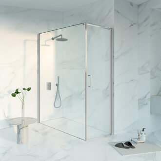 FortiFura Galeria Douchecabine - 60x180x200 - Profiel veiligheidsglas - anti kalk - Geborsteld RVS PVD (RVS) SW1122469/SW797920/SW797908 RVS geborsteld