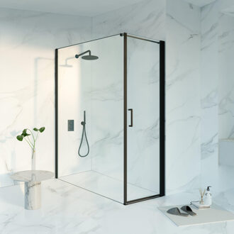 FortiFura Galeria Douchecabine - 60x180x200 - Profiel veiligheidsglas - anti kalk - mat zwart SW1122468/SW797920/SW797905 Zwart mat