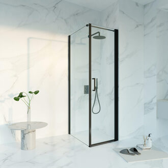 FortiFura Galeria Douchecabine - 60x80x200 - Profiel veiligheidsglas - anti kalk - mat zwart SW1122468/SW797914/SW797905 Zwart mat