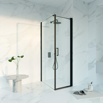 FortiFura Galeria Douchecabine - 60x90x200 - Profiel veiligheidsglas - anti kalk - mat zwart SW1122468/SW797926/SW797905 Zwart mat