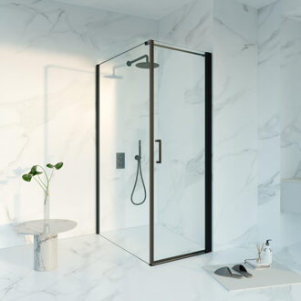 FortiFura Galeria Douchecabine - 70x120x200 - Profiel veiligheidsglas - anti kalk - mat zwart SW1122474/SW797917/SW797905 Zwart mat