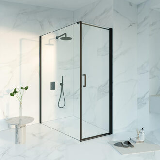 FortiFura Galeria Douchecabine - 70x160x200 - Profiel veiligheidsglas - anti kalk - mat zwart SW1122474/SW797918/SW797905 Zwart mat