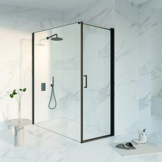 FortiFura Galeria Douchecabine - 70x180x200 - Profiel veiligheidsglas - anti kalk - mat zwart SW1122474/SW797920/SW797905 Zwart mat