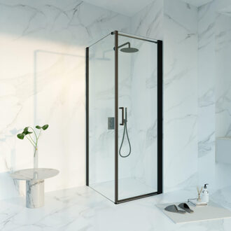 FortiFura Galeria Douchecabine - 70x80x200 - Profiel veiligheidsglas - anti kalk - mat zwart SW1122474/SW797914/SW797905 Zwart mat