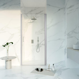 FortiFura Galeria Douchedeur - 100x200 - Profiel - veiligheidsglas - anti kalk - Geborsteld RVS PVD (RVS) SW1122492 RVS geborsteld