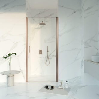 FortiFura Galeria Douchedeur - 70x200 - Profiel - veiligheidsglas - anti kalk - Geborsteld koper PVD (Koper) SW1122478 Koper geborsteld