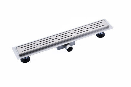 FortiFura Galeria douchegoot - 110cm - met rooster - met vloerflens - Geborsteld RVS PVD (RVS) YZ-A60-Basic-drain RVS geborsteld