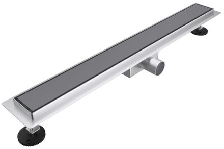 FortiFura Galeria douchegoot - 120cm - gesloten rooster - vloerflens - Geborsteld Gunmetal PVD SW679914/SW1075345 Gunmetal geborsteld (antraciet)