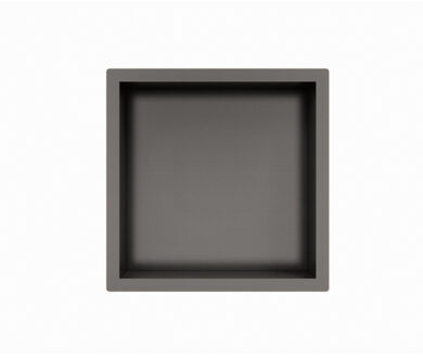 FortiFura Galeria Inbouwnis - 30x30x10cm - Geborsteld Gunmetal PVD Gunmetal geborsteld (antraciet)