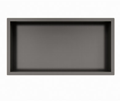 FortiFura Galeria Inbouwnis - 30x60x10cm - Geborsteld Gunmetal PVD Gunmetal geborsteld (antraciet)