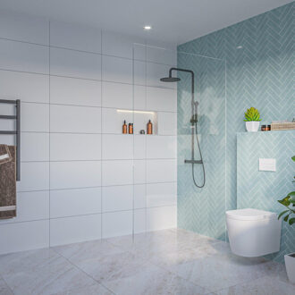 FortiFura Galeria Inloopdouche - helder glas - 120x200cm - 8mm - nano - blind inbouw profiel SW797917 SW1102415