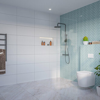 FortiFura Galeria Inloopdouche - helder glas - 80x200cm - 8mm - nano - blind inbouw profiel SW797914 SW1102415