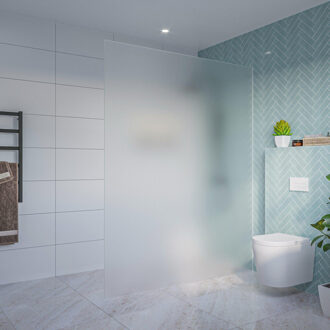 FortiFura Galeria Inloopdouche - mat glas - 160x200cm - 8mm - nano - blind inbouw profiel SW797932 SW1102415 Glas mat