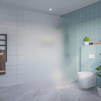 FortiFura Galeria Inloopdouche - mat glas - 180x200cm - 8mm - nano - blind inbouw profiel SW797933 SW1102415 Glas mat