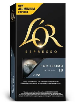 FORTISSIMO L 'or, 10 compatible NESPRESSO aluminium capsules