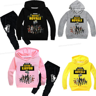Fortnites Casual Tracksuit Children 2 Pieces Sets Hooded Sweatshirts Fortress Autumn Boys Girl Kid Clothes Hoodies Pants Suit